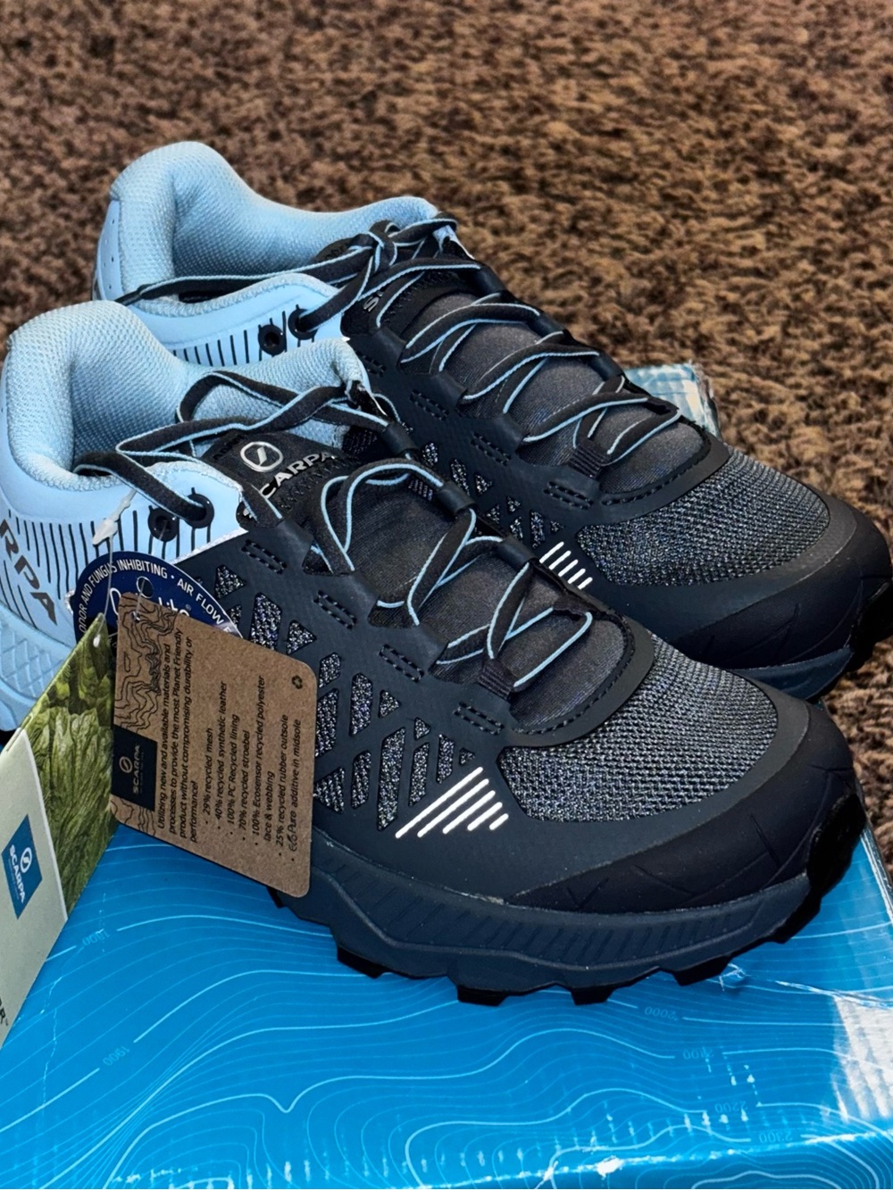 Scarpa Spin Ultra Trail Megagrip Ergonomic Fit 33072-352 Iron Gray Sky Size 5.5